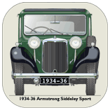 Armstrong Siddeley Sports Foursome (Green) 1934-36 Coaster 1
